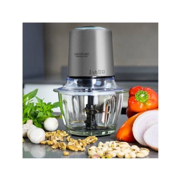 Cecotec Compact electric grinder/mincer made of steel and with titanium-coated blades.