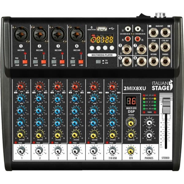 Proel Italian Stage 2MIX8FXU -8-kanavainen mikseri