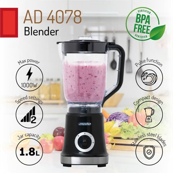Kuppiblenderi Adler Musta 1000 W