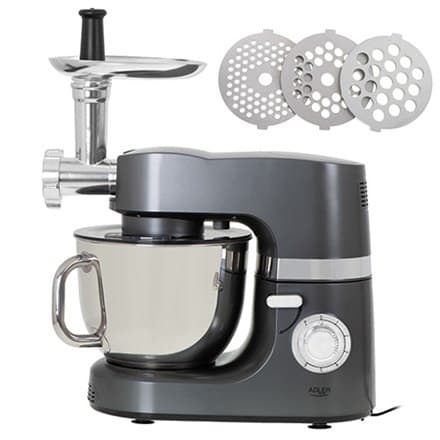 Adler | AD 4221 | Planetarisk foodprocessor | Skålekapacitet 7 L | 1200 W | Antal hastigheder 6 | Skaftmateriale | Kødhakker | St