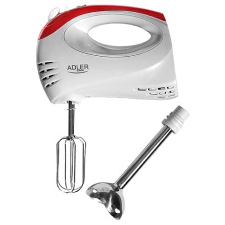 Adler AD 4212 300 W håndmixer med 5 hastigheder + turbotilstand - hvid