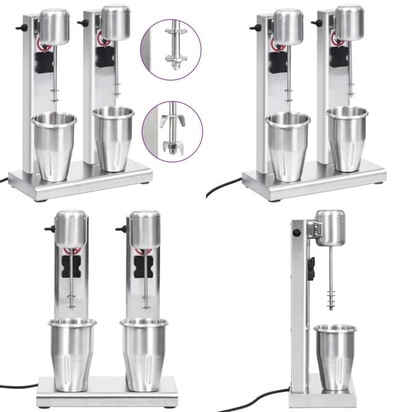 Milkshakeblender med dubbla koppar rostfritt stål 2 L - Blender - Blenders - Home & Living