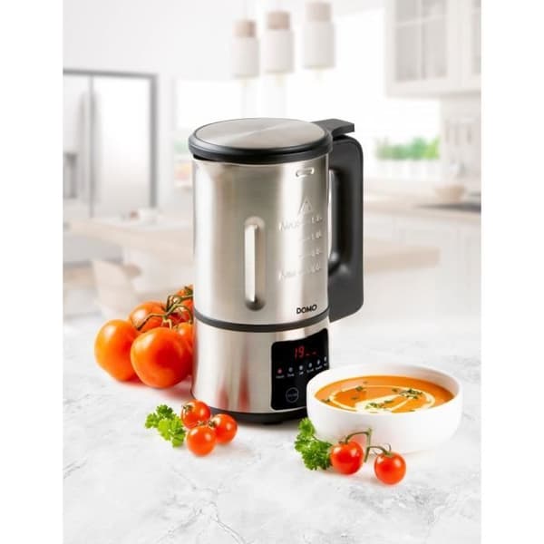 DOMO uppvärmd mixer - Rostfritt stål - 1,2 L - 6 program - 800 Watt - DO727BL