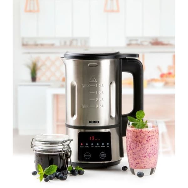 DOMO uppvärmd mixer - Rostfritt stål - 1,2 L - 6 program - 800 Watt - DO727BL