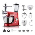 Miniatyrbillede 2 af 4: TurboTronic TT-007 foodprocessor med blender og kødhakker - 5L - rød