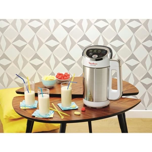 MOULINEX Uppvärmd mixer, 1,2 L, 5 program, Dubbelvägg, Håll värmen, Soppa, Kompott, Smoothies, Enkel soppa LM841B10
