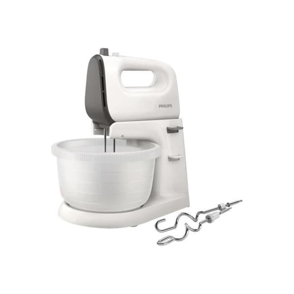 Philips 5000 series Handmixer, 5 hastigheter, turbofunktion, 450 W, dubbelvisp + knådning, grå (HR3741/00)
