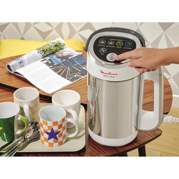 MOULINEX Uppvärmd mixer, 1,2 L, 5 program, Dubbelvägg, Håll värmen, Soppa, Kompott, Smoothies, Enkel soppa LM841B10