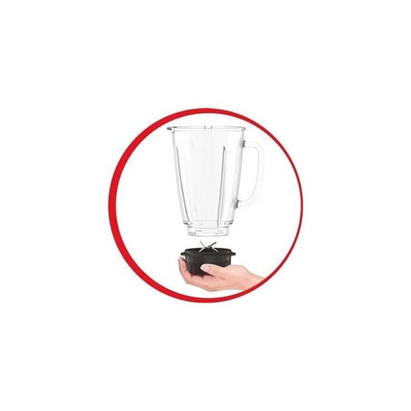 Mixer / Mixer - Moulinex - BLENDFORCE LM436110 - Vit färg - Med minihackare