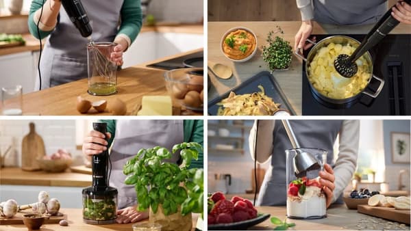 Bosch Serie 4 MSM4B623 blender 0,6 L Dykblender 1000 W Antracit, Transparent
