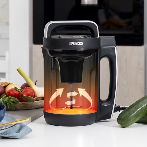 Princess 214002 soppmixer - Rostfritt stål - 2 L - 4 portioner - 6 program - 2 blad