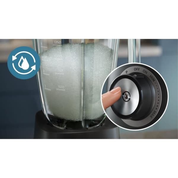 Mixer - PHILIPS HR3041/00 - 2 L skål - flaska ingår - avtagbara blad - Grå