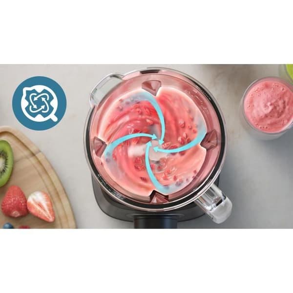 Mixer - PHILIPS HR3041/00 - 2 L skål - flaska ingår - avtagbara blad - Grå