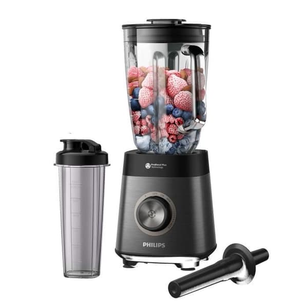 Mixer - PHILIPS HR3041/00 - 2 L skål - flaska ingår - avtagbara blad - Grå