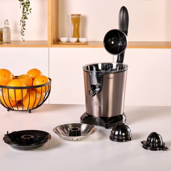 Elektrisk juicer Black & Decker ES9240080B Sort Grå 350 W 650 ml