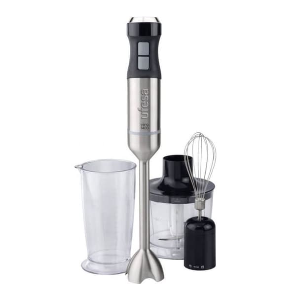 Ufesa BP4752 Vario 1400 Titanium XL Max – stavmixer, 1400W, 4 titanblad, XL-stativ, 20 hastigheter + TURBO, design