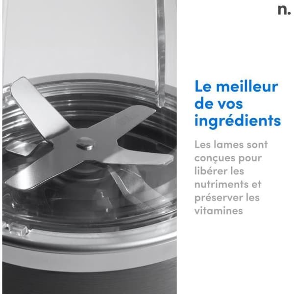 Blender - NUTRIBULLET - NB606DG - 600 W - 2 muggar inkluderade 700 ml och 500 ml - Grå - Utan BPA