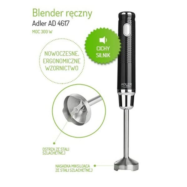 Stavmixer Adler AD 4617 Svart Multicolour Silvrig 350 W