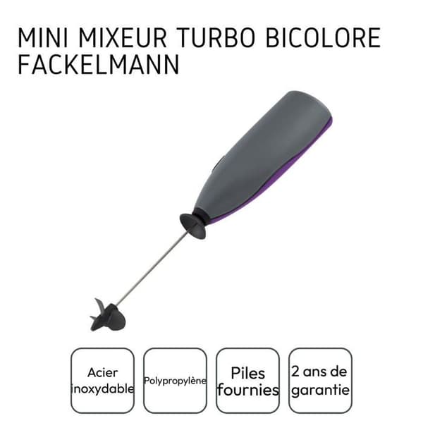 Mjölkskummare med batterier Fackelmann