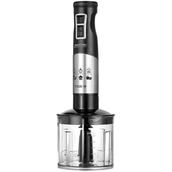 Rostfri stavmixer med behållare - MPM - 1500 W - 700 ml - Svart