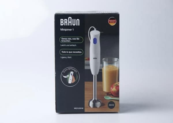 Stavmixer - BRAUN - MultiQuick 1 MQ10.001M - 450 W - Blå - Lätt och lätt att använda