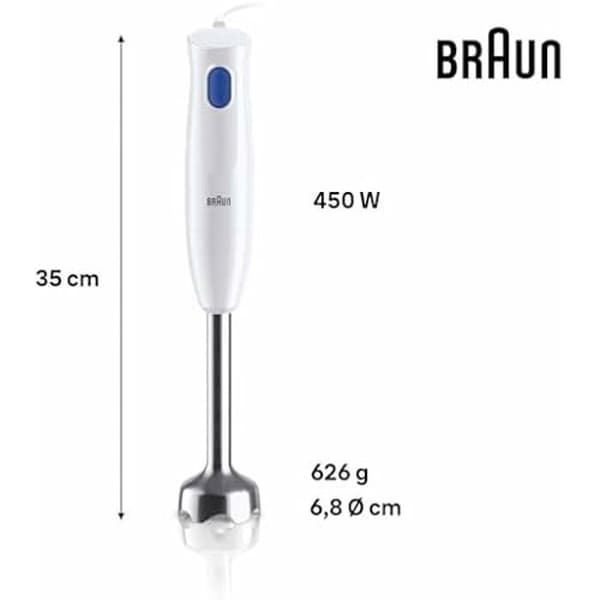 Stavmixer - BRAUN - MultiQuick 1 MQ10.001M - 450 W - Blå - Lätt och lätt att använda
