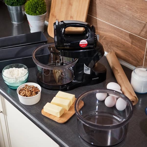 SMAPP 2-skålar stavmixer svart