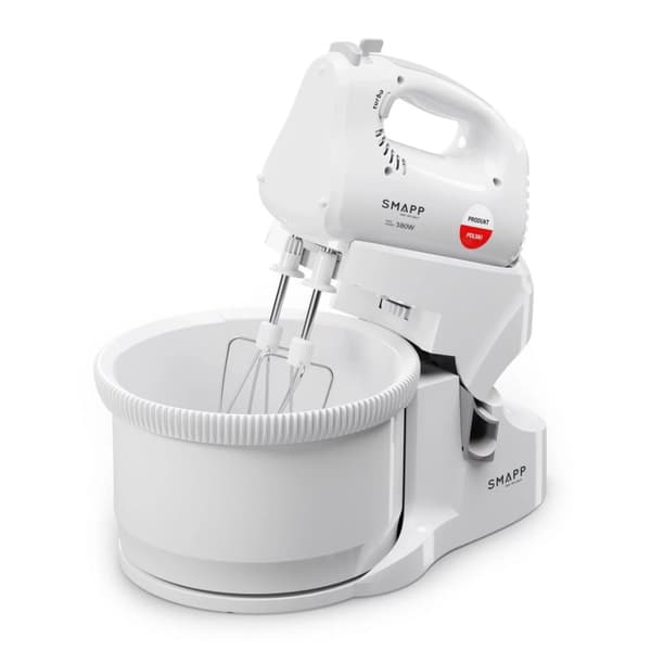 SMAPP 2-skålar stavmixer vit