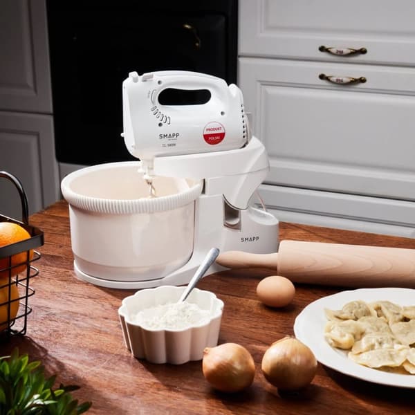 SMAPP 2-skålar stavmixer vit