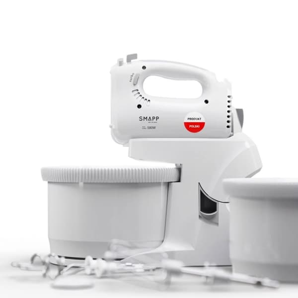 SMAPP 2-skålar stavmixer vit