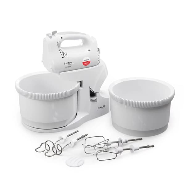 SMAPP 2-skålar stavmixer vit