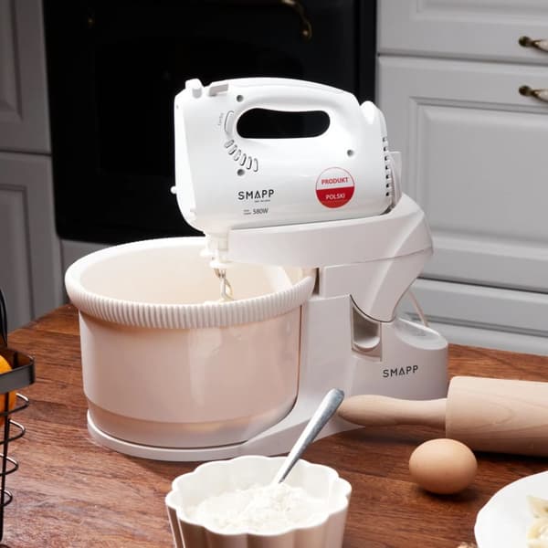 SMAPP hvid håndmixer med skål