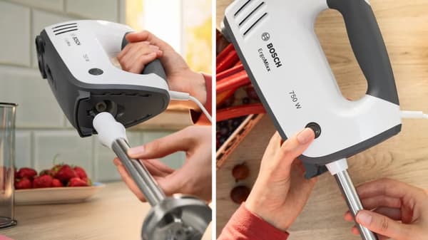 Bosch MFQ37470 Handmixer 750 W Svart, Vit