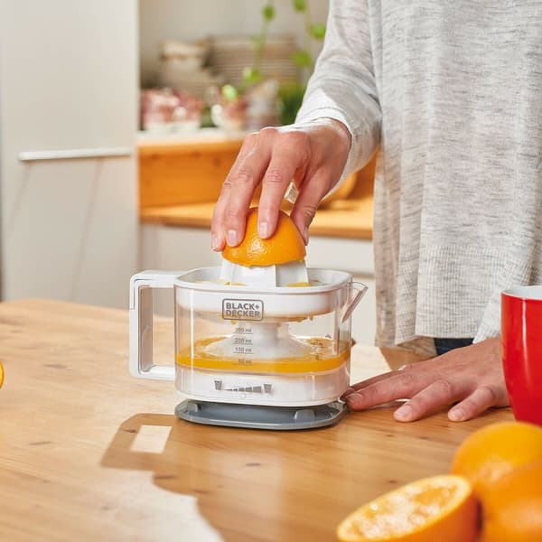 Elektrisk Juicepress Black & Decker BXCJ25E Vit Grå 25 W 350 ml