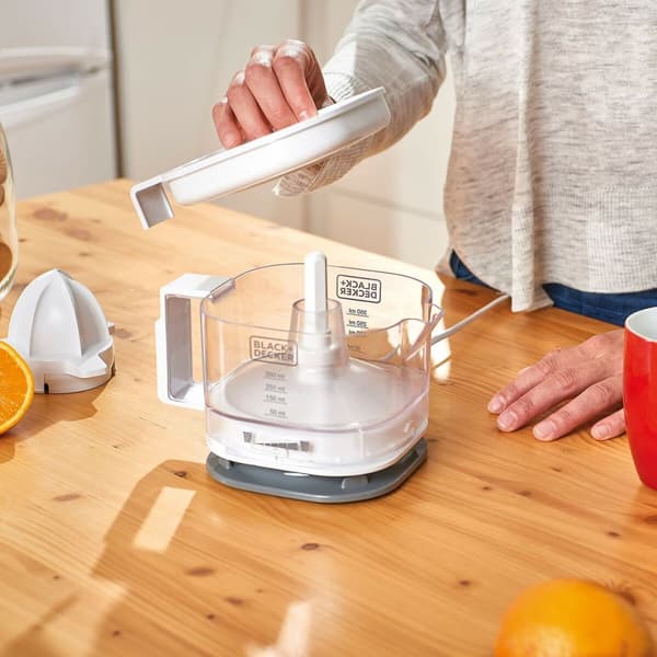 Elektrisk Juicepress Black & Decker BXCJ25E Vit Grå 25 W 350 ml