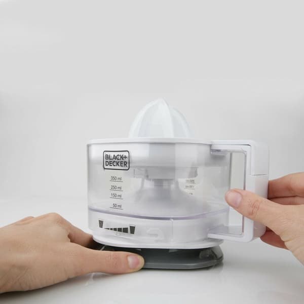 Elektrisk juicer Black & Decker BXCJ25E Hvid Grå 25 W 350 ml