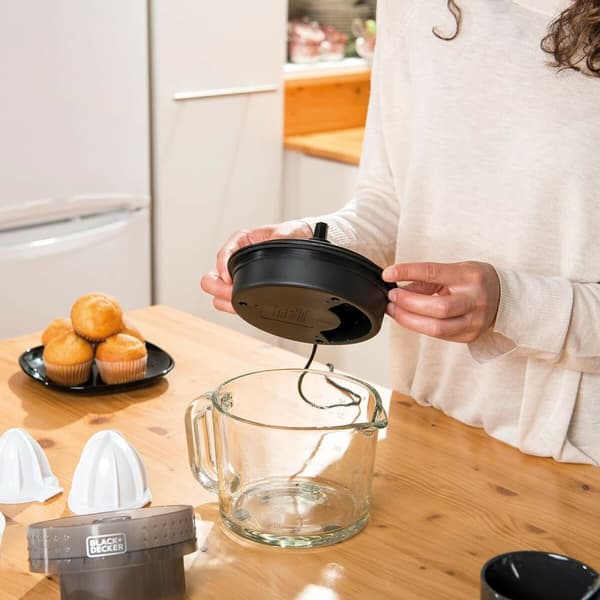 Sähkömehustin Black & Decker ES9240070B Valkoinen Musta Läpikuultava 30 W 1 L