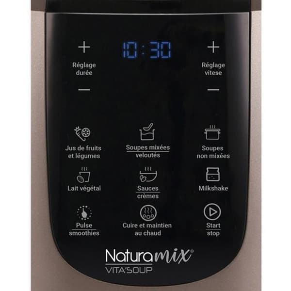 Uppvärmd mixer - NATURAMIX - Vita'Soup - 1500 Watt - Avtagbar glasskål