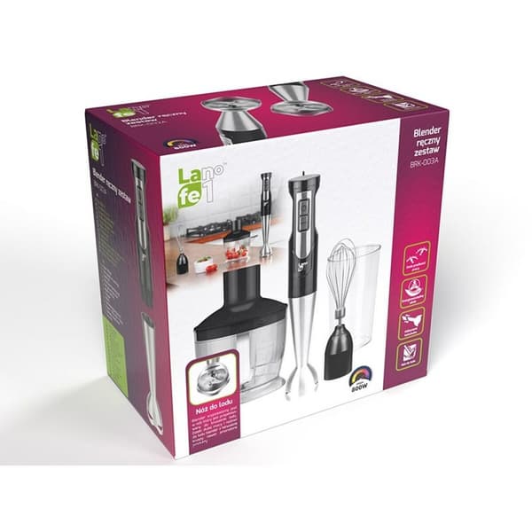Kop-blender Lafe BRK-003A Sort Sølvfarvet 800 W 600 ml 0,5 L