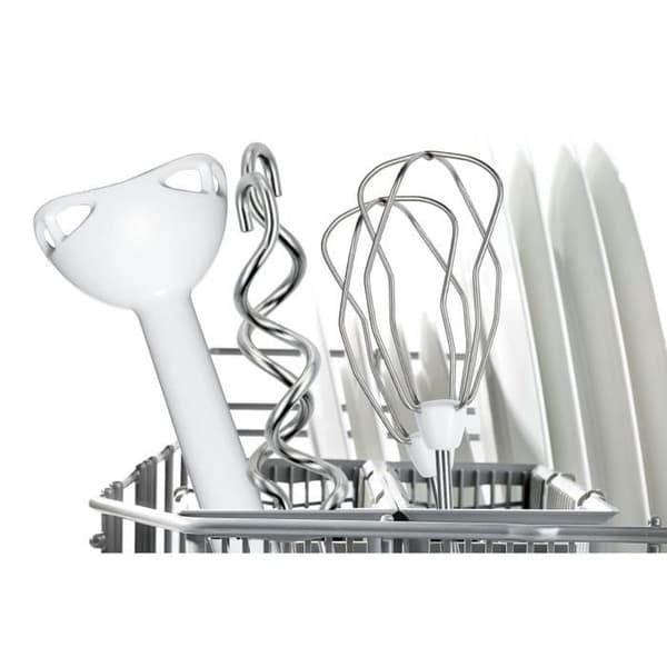 Batteri Bosch - MFQ36440 - 450 W - 5 hastigheter - 2 vispar / 2 degkrokar i rostfritt stål - Mätbägare med lock - Vit / Grå