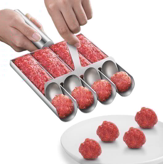 INF Frikadeller sæt med ske - Frikadelleform i rustfrit stål til perfekte frikadeller