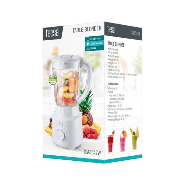 500W kandeblender hvid