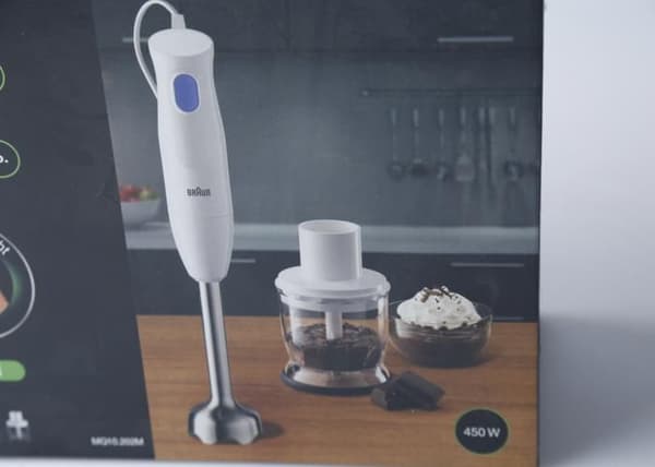 Handmixer - BRAUN - MQ10.202MWH - Svart färg - Små hushållsapparater - 2 års garanti
