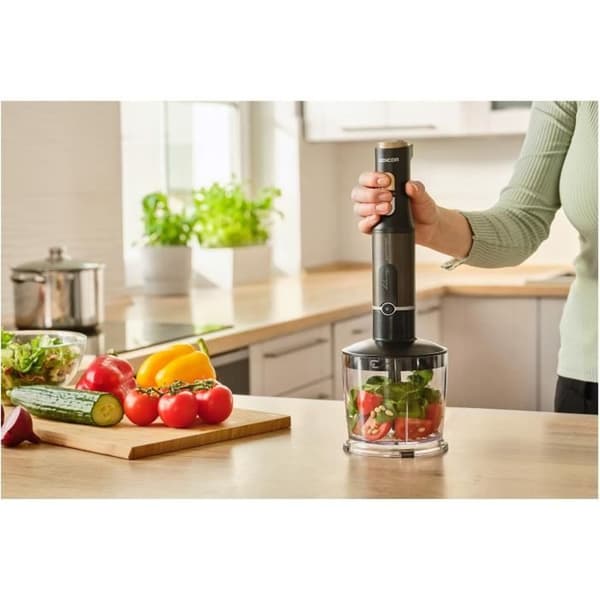 6 i 1 stavmixer - SENCOR - SHB 6442BK - 1200 W - TITANIUM QuadBlade-teknik - Svart
