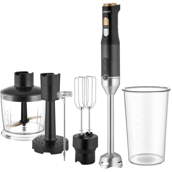 6 i 1 stavmixer - SENCOR - SHB 6442BK - 1200 W - TITANIUM QuadBlade-teknik - Svart