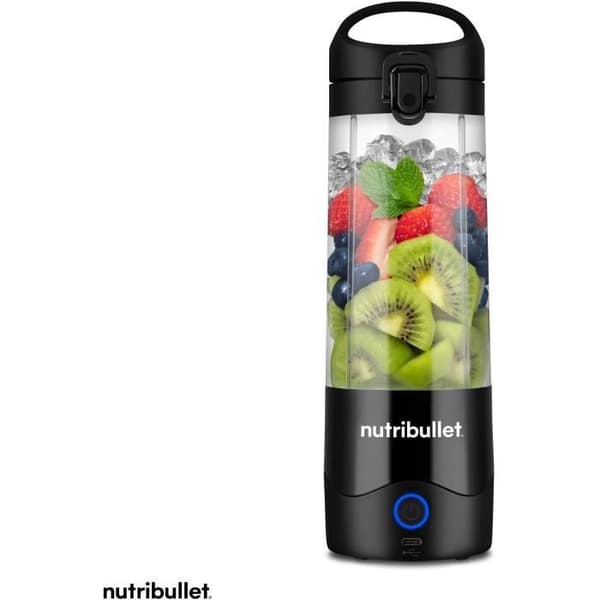 Blender Portable Nutribullet - Mini Blender med kniv i rostfritt stål 4 punkter - USB-C uppladdningsbar - 475ml Tritan utan BPA