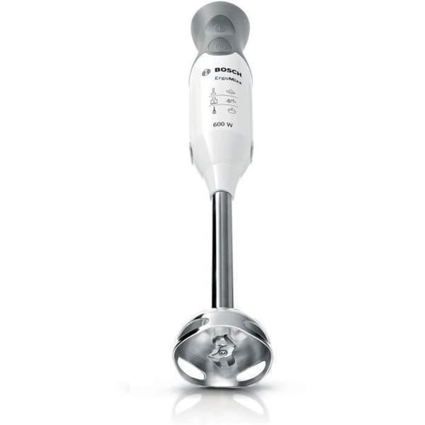 BOSCH MSM66150 ERGOMIXX stavmixer - Avtagbar fot i rostfritt stål, 600W, 12 hastigheter + turbo
