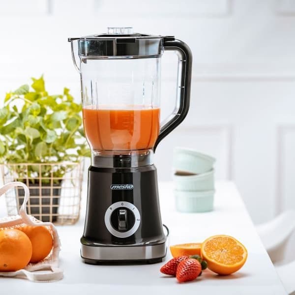 Mixerblandare, 1,8 liters behållare, 2 hastigheter + pulsfunktion Mesko MS 4079 1000W Negro/Plata 39617