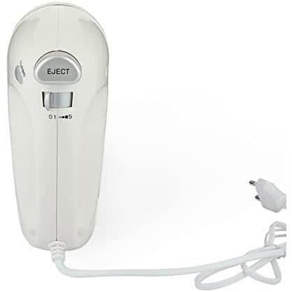 Skaftmixer med roterande skål i rostfritt stål. Den har turbofunktion och 5 hastigheter. Inkluderar: mixer och krokar