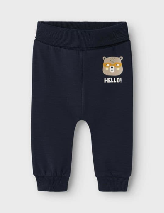Namnge det - 13235508 - NBMVONNE LS SWEAT BOX BRU SET, Träningsset för pojkar, Mörk safir/Detalj:HEJ,